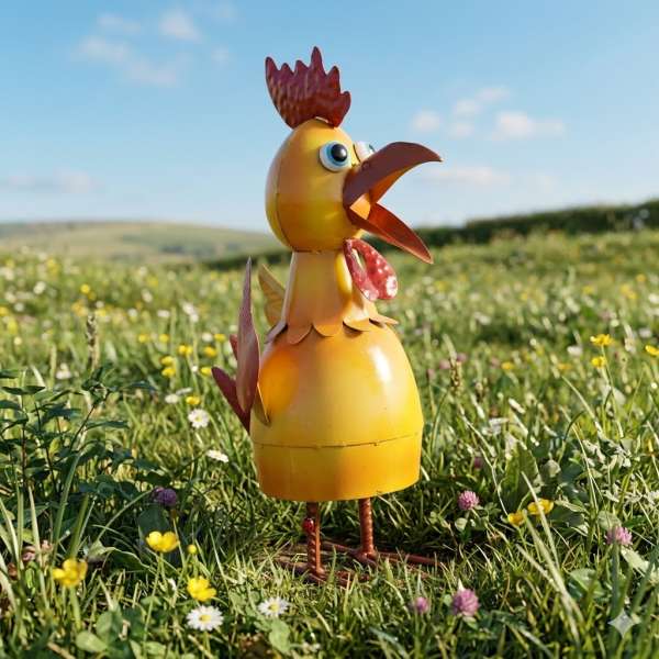 Bunter Hahn Gustav ca. 34 cm - Dekofigur